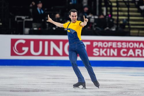 Tomas Guarino Sabate în timpul programului scurt la Campionatele Europene 2026 Foto: Imago Images