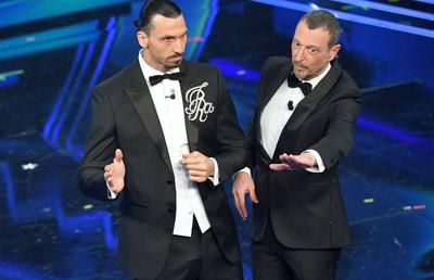 VIDEO+FOTO Zlatan Ibrahimovic a făcut senzație la festivalul de la Sanremo: „În condițiile astea, o să anulez show-ul. Să plece și violoniștii, dar să rămână fetele!”
