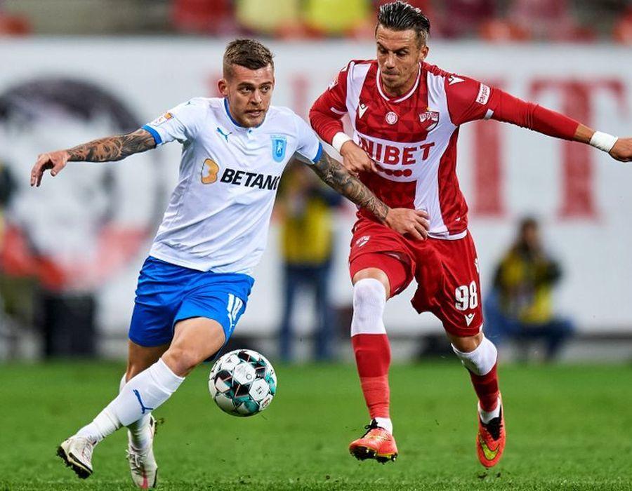 Andreas Mihaiu, în dreapta Scandal incredibil în vestiarul lui Dinamo! Doi fotbaliști pedepsiți pentru o farsă macabră la adresa lui Nepomuceno: „Nu se face așa ceva”