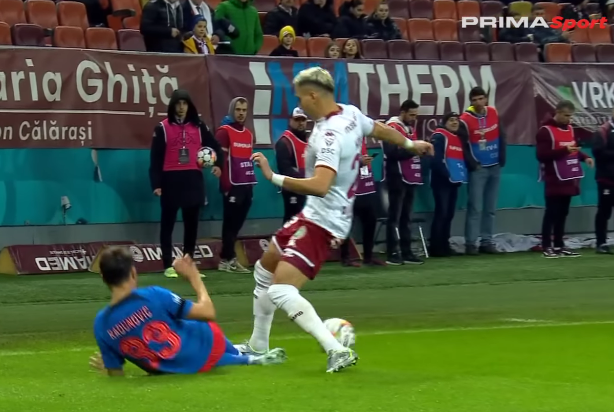 Faultul făcut de Cristi Manea asupra lui Risto Radunovic