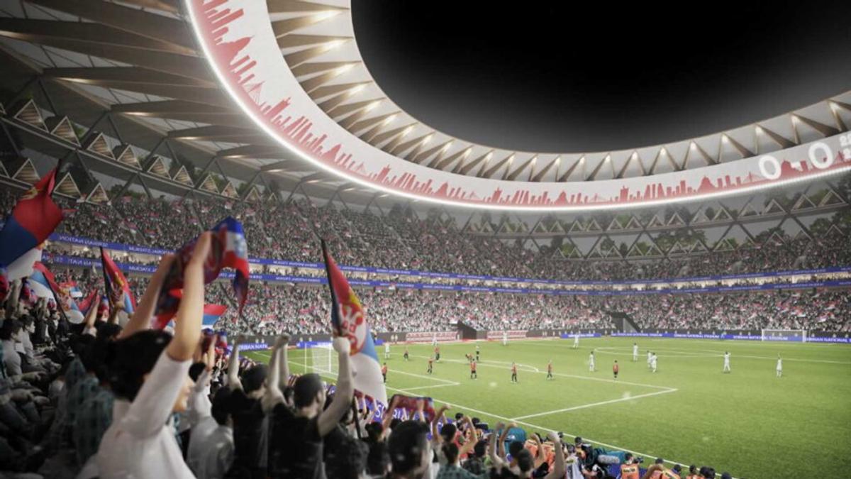 Stadionul „grădină” care se construiește la Belgrad