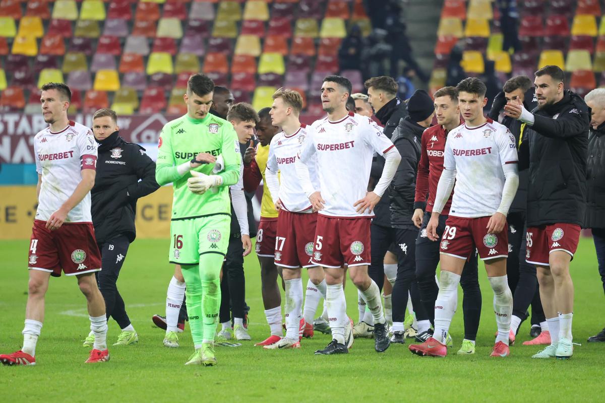 Imagini de la finalul meciului dintre Rapid și FCSB, 0-0 / Foto: Ionuț Iordache GSP