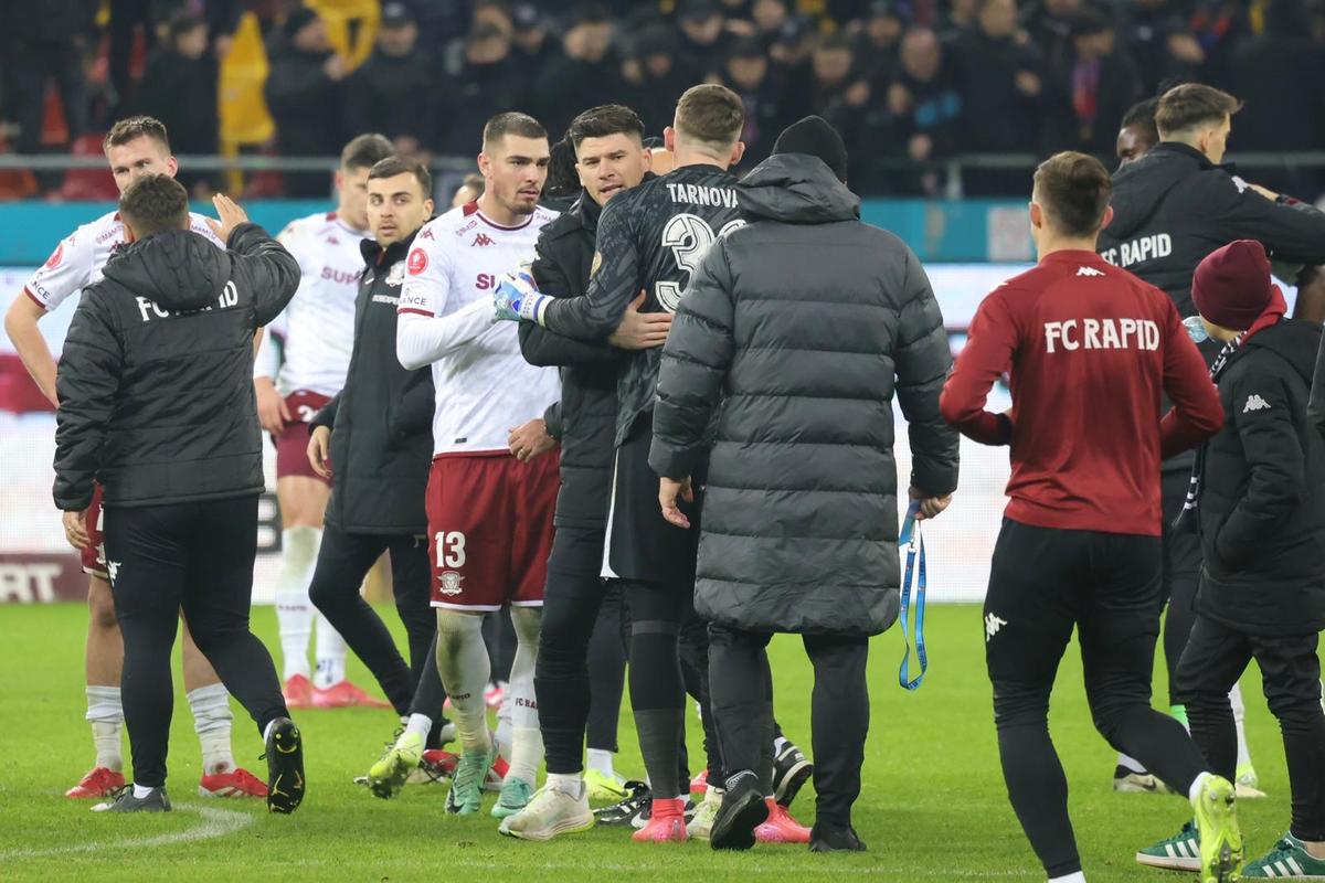 Imagini de la finalul meciului dintre Rapid și FCSB, 0-0 / Foto: Ionuț Iordache GSP