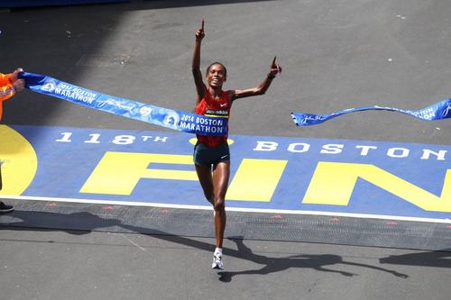 Rita Jeptoo a câștigat, în 2014, maratonul din Boston, dar apoi a fost descalificată și suspendată pentru dopaj/Foto: Getty Images