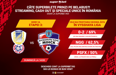 Belarus a devenit superligă pentru pariori! Vezi ce e de jucat în weekend!