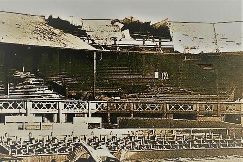 Naziștii au bombardat Centre Court în 1940. Sursă foto: dirkdeklein.net