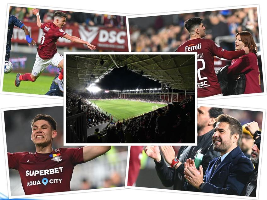 Într-o atmosferă fabuloasă cu 14.000 de fani în tribune, Rapidul s-a distrat cu echipa lui Croitoru, scor 3-0, meciul bifând câteva borne importante pentru giuleșteni. // foto: Raed Krishan