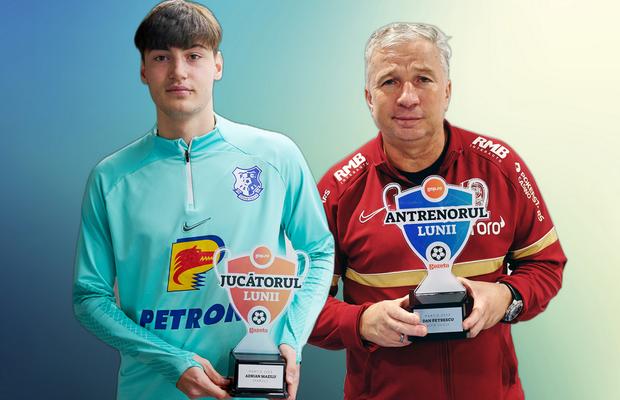 SuperDan și SuperAdrian » Experimentatul antrenor al CFR-ului și Mazilu, puștiul-minune al Farului, au pus mâna pe trofeele GSP pentru luna martie! Cum s-a votat