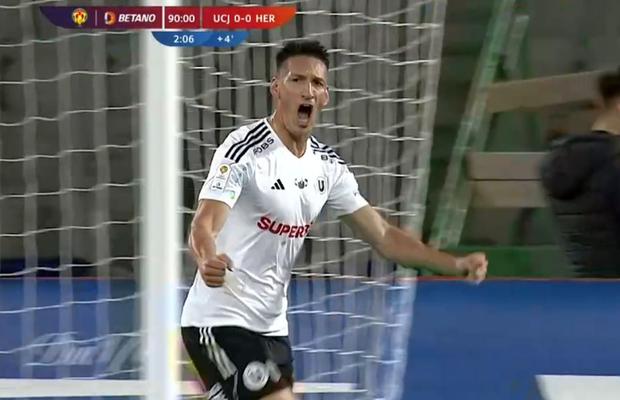 U Cluj - Hermannstadt 1-0 » 90 de minute de chin, descătușare în prelungiri! Anselmo califică „șepcile roșii” în careul de ași