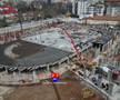 Arena multifuncțională din inima orașului capătă contur » Imaginile spectaculoase surprinse azi pe șantier