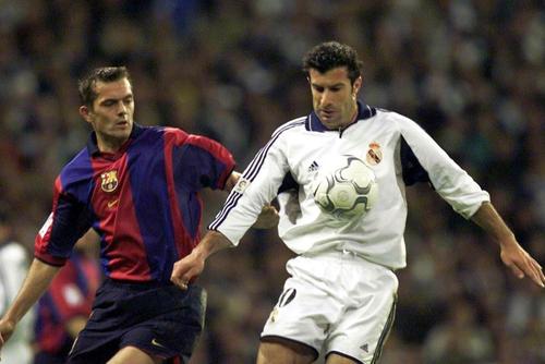 Luis Figo, la un an după transferul la Real Madrid. foto: Guliver/Getty Images