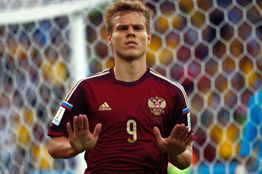 Aleksandr Kokorin evoluând pentru „naționala” Rusiei la Cupa Mondială din 2014 Dan Petrescu a numit cel mai bun fotbalist pe care l-a antrenat: „Merita să-l ia Barcelona”
