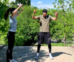 Adrian Petre și Bianca Tirsin în timp ce se antrenau // Sursă foto: captură YouTube