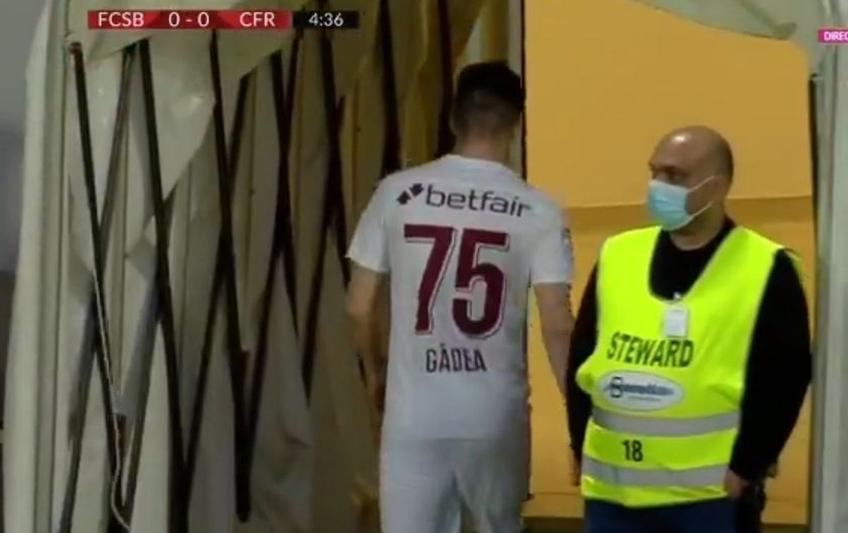 Mihai Gîdea (21 de ani, mijlocaș ofensiv) a fost schimbat în minutul 4 al meciului FCSB - CFR Cluj, derby-ul rundei #5 din play-off, și a plecat direct la vestiare!