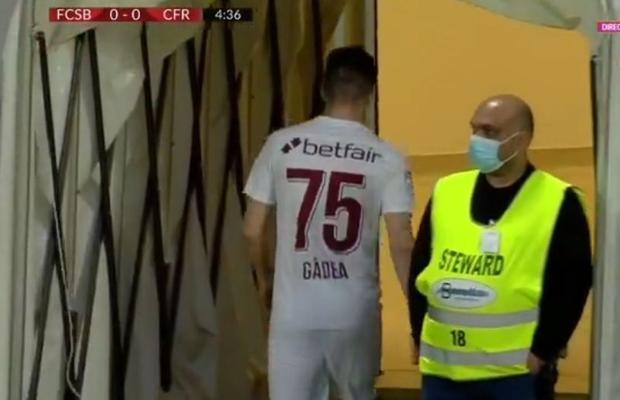 Atmosferă încinsă la CFR » Scos în minutul 4, Gîdea s-a dus direct la vestiare! Înlocuitorul său a fost și el schimbat