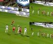 Tănase a executat într-un mod inedit penalty-ul, alternând piciorul cu care urma să bată, pentru a păcăli portarul. Capturi Digi Sport