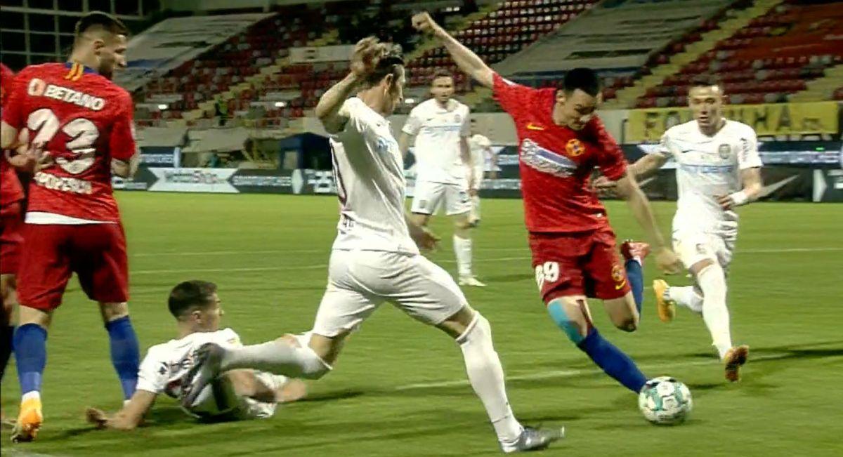 Penalty neacordat în FCSB - CFR Cluj!