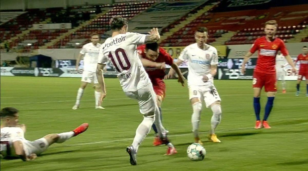 Penalty neacordat în FCSB - CFR Cluj!