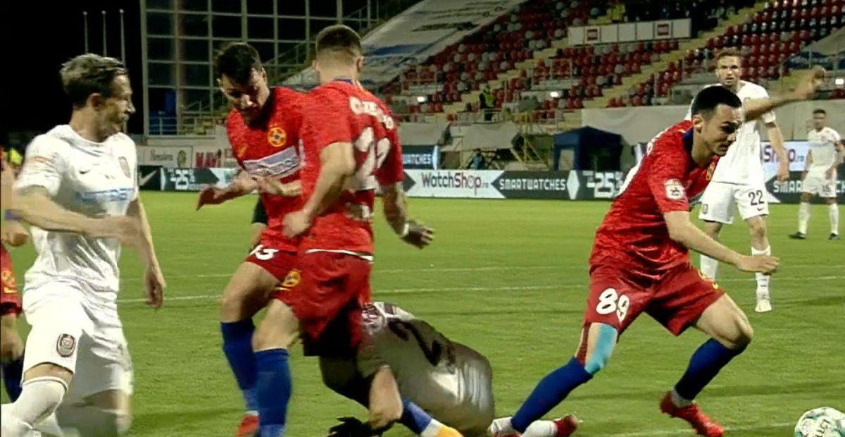 Penalty neacordat în FCSB - CFR Cluj!