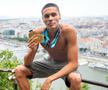 David Popovici și medaliile cucerite anul trecut, la Budapesta / FOTO: Raed Krishan