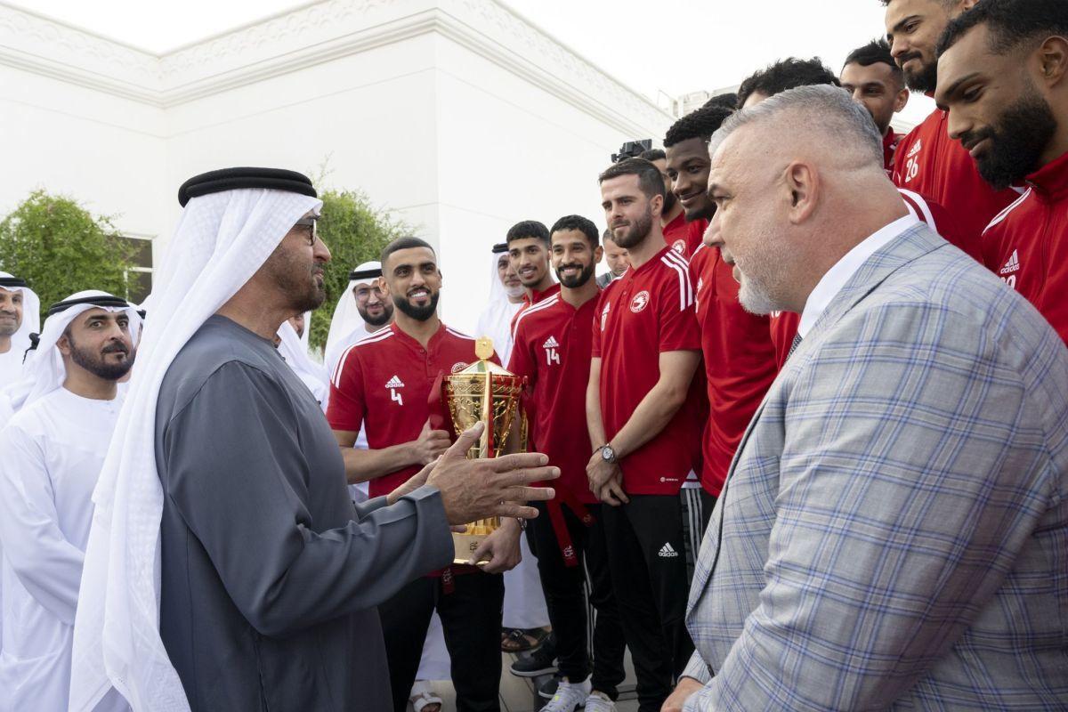 Olăroiu și Al Sharjah, primiți de șeful țării, după câștigarea Cupei Președintelui din Emiratele Arabe Unite