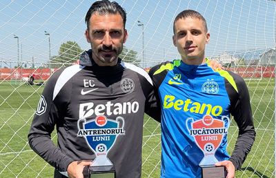 Lideri în Superligă, primii și la premii! Juri Cisotti și Elias Charalambous au câștigat trofeele pentru Jucătorul și Antrenorul lunii aprilie 2025 + clasamentele detaliate