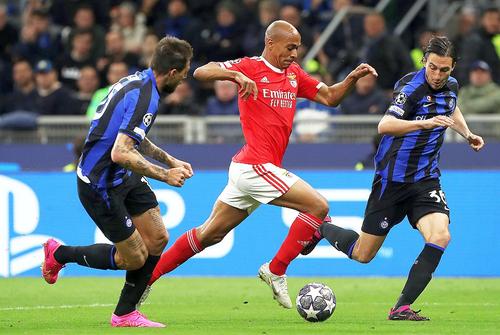 Joao Mario, în acțiune într-un Inter - Benfica din 2023 // foto: Guliver/gettyimages