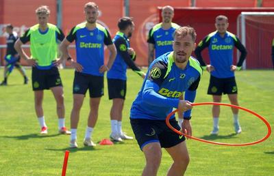 Back în business! Cum a fost surprins Darius Olaru la antrenamentul FCSB-ului