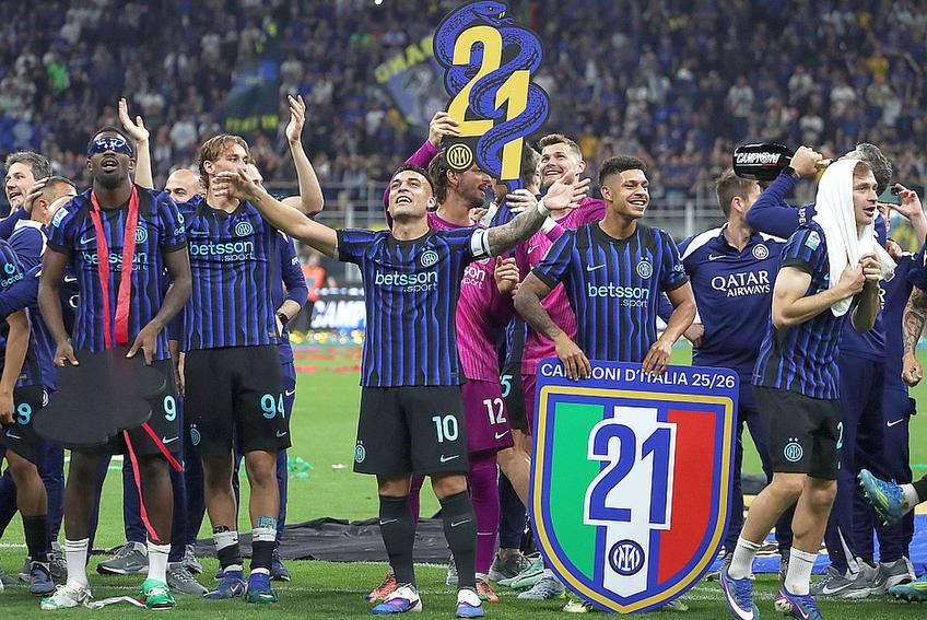 Jucătorii lui Inter, sărbătorind titlul // foto: Guliver/gettyimages