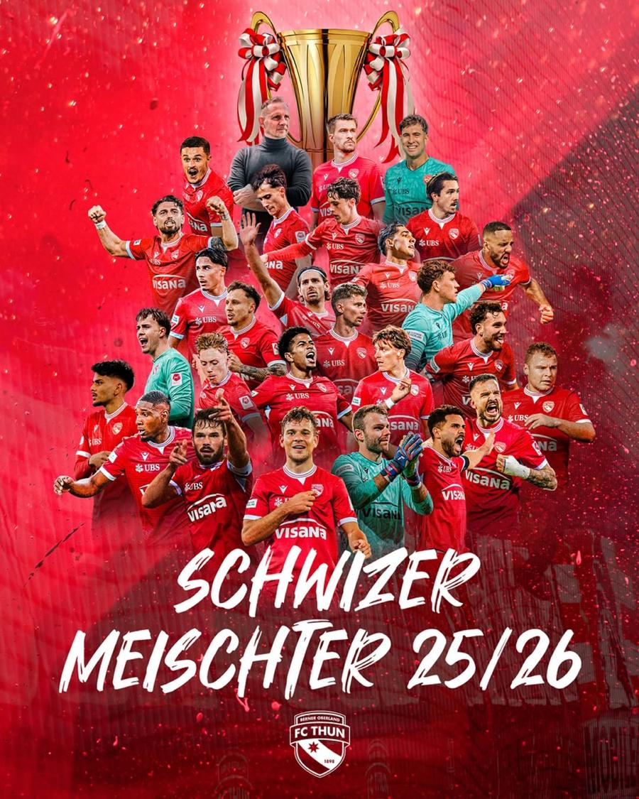 FC Thun, primul trofeu din istorie, după 128 de ani // FOTO: Instagram Senzația Europei: nou-promovata care era aproape de faliment a câștigat primul ei titlu după 128 de ani!