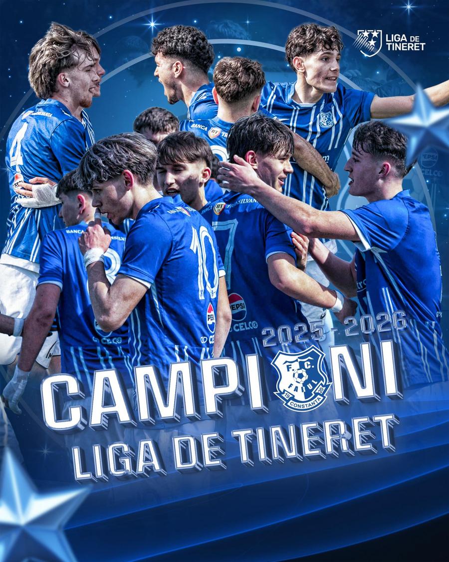 Farul Constanța, campioană la tineret / foto: Facebook Academia Hagi Farul Constanța, campioana Ligii de Tineret » Va reprezenta România în UEFA Youth League