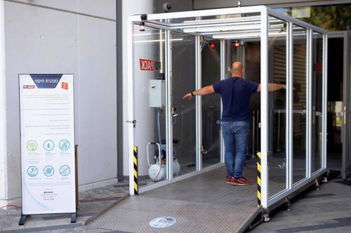 Sistemul de dezinfectare împotriva COVID-19 de la stadionul din Tel Aviv