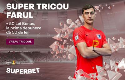 Hai în joc! La Superbet ai Bonus 50 de lei și un SuperTricou cu Farul!
