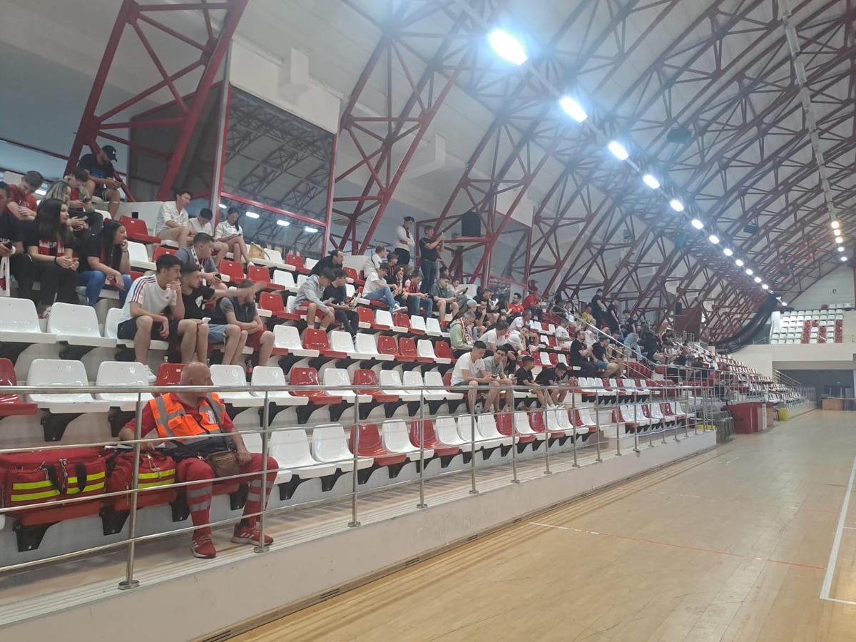 Fanii „câinilor” urmăresc FC Argeș - Dinamo în sala din Ștefan cel Mare