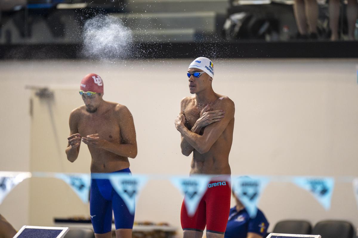 David Popovici câștigă finala A a Cupei României, proba de 100m liber