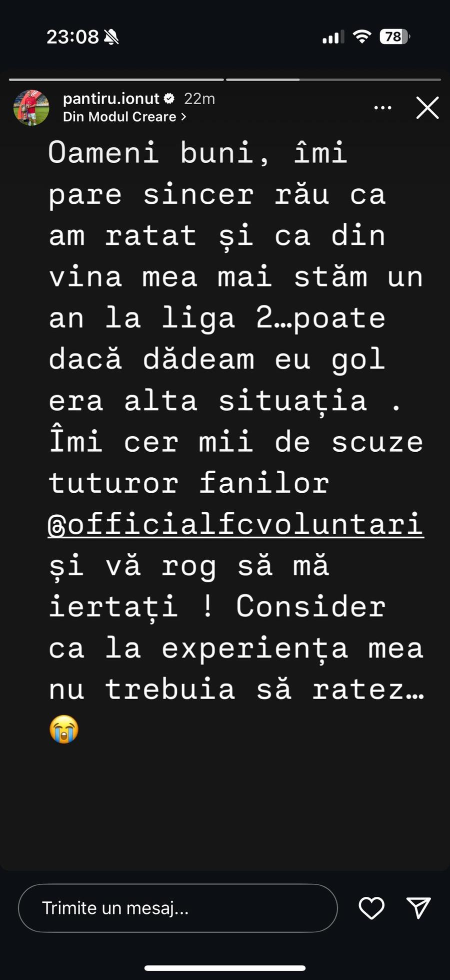 Consideră că și-a îngropat echipa la baraj: „Din vina mea mai stăm un an”