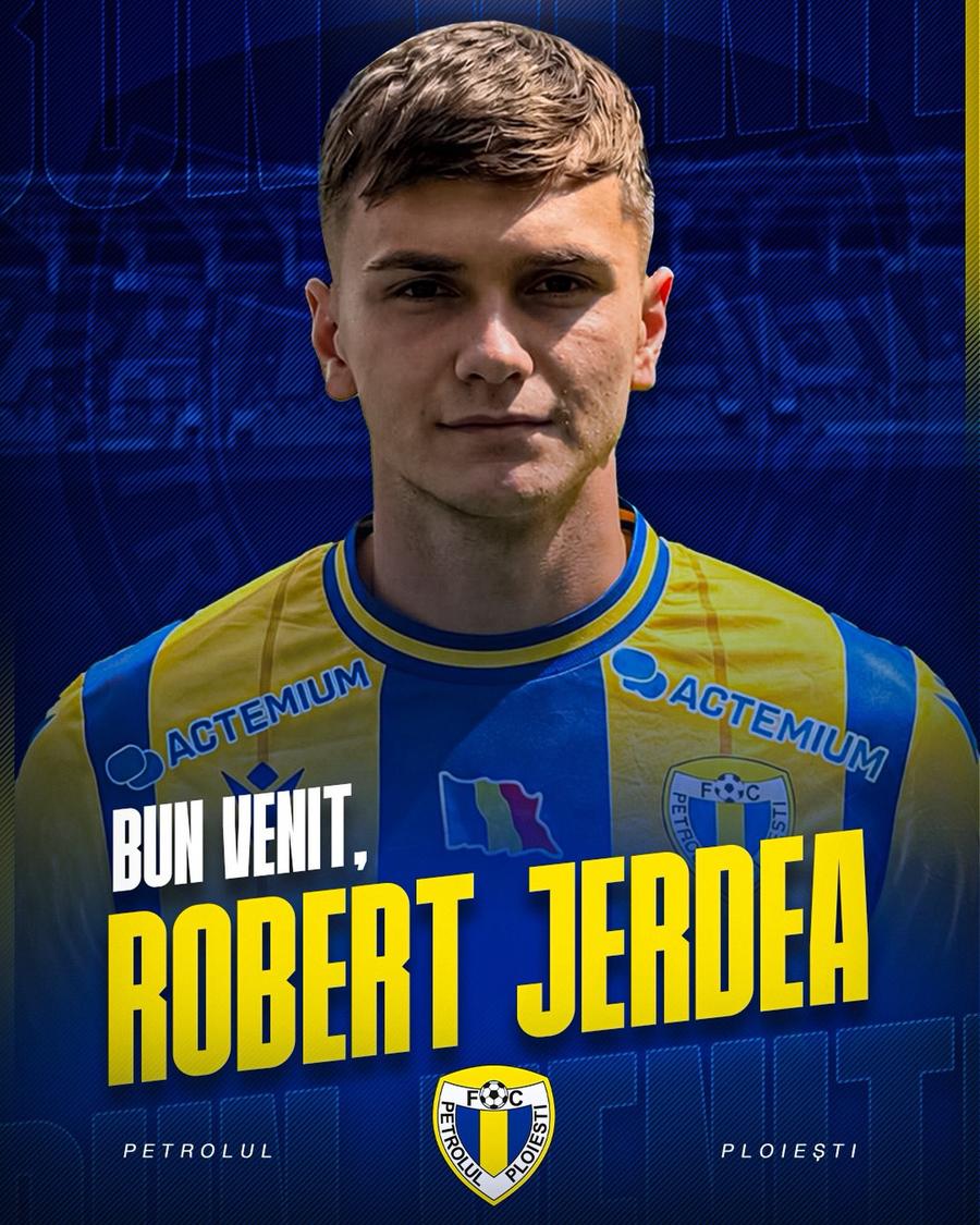 Robert Jerdea este noul jucător al Petrolului Ploiești / foto: Facebook FC Petrolul Ploiești Petrolul Ploiești a făcut primul transfer al verii: a debutat la 17 ani în Superligă