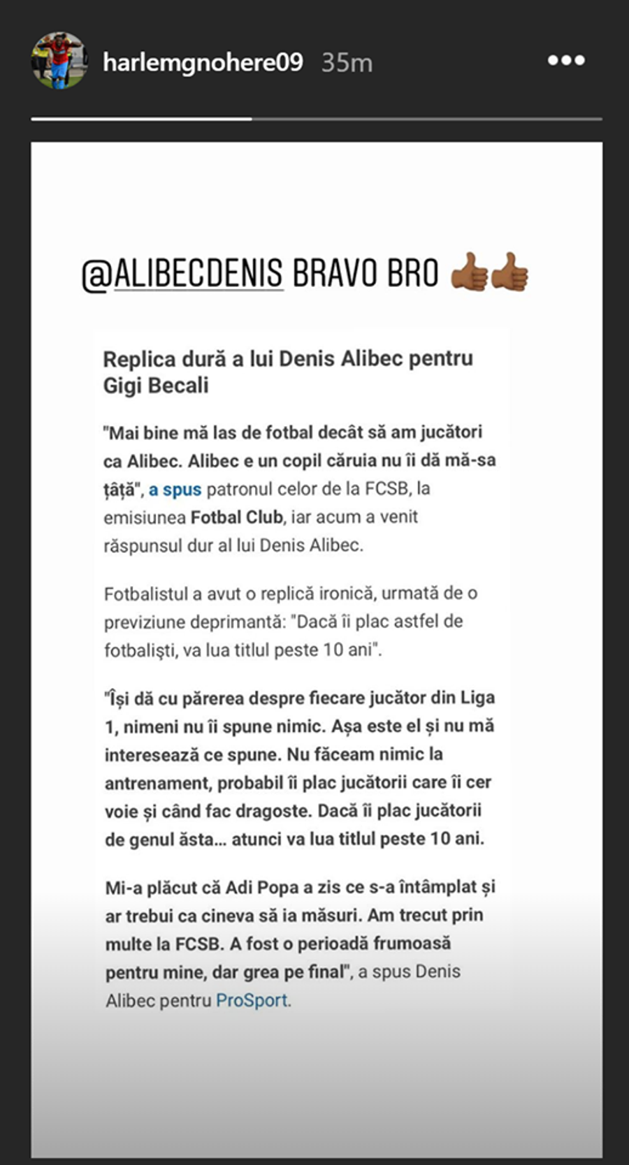 Alianță împotriva lui Gigi Becali » Ce a făcut Gnohere după atacul lui Alibec: „Bravo, frate”