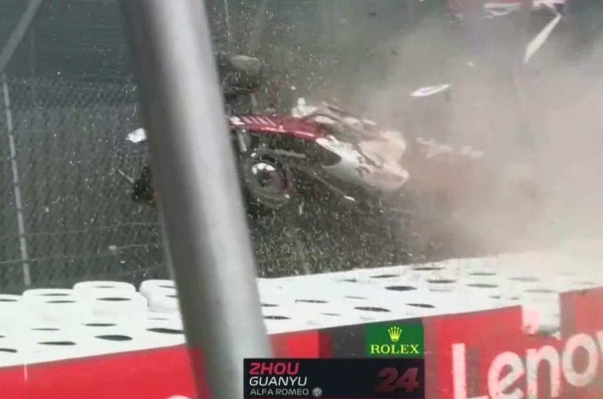 Formula 1 - Accident Silverstone, Russell - Zhou
