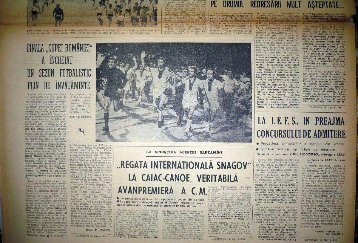 49 de ani de la inedita finală de Cupă, între o echipă de „B” și una de „C” » Mitică Dragomir: „Eu am rezolvat totul, deși aveam doar 27 de ani. Am «uns» multe uși ca să nu scârțâie, dar n-a fost corupție!”