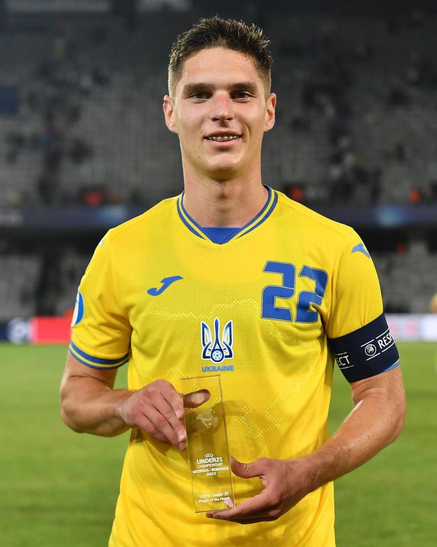 Heorhiy Sudakov. Foto: Instagram Ucraina oferă fotbalului altă mare promisiune! A fost cel mai bun contra Franței la Cluj și e golgheterul Euro U21