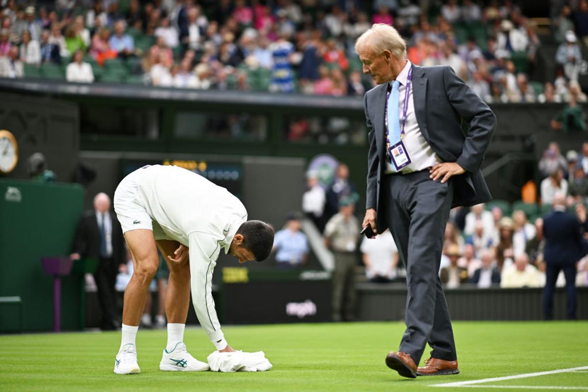 Imagini spectaculoase cu Novak Djokovic, în primul tur de la Wimbledon 2023