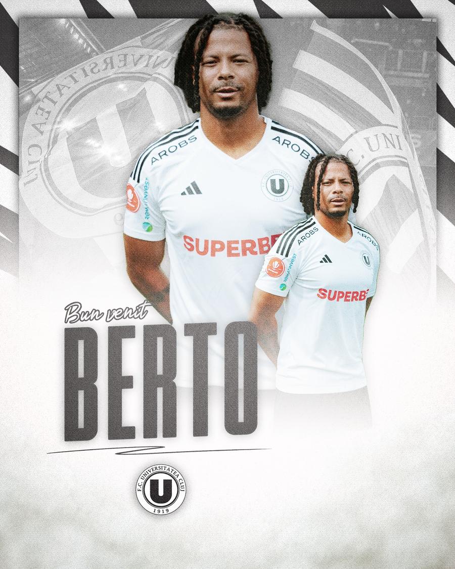 Hildeberto Pereira, prezentat la U Cluj, foto: Facebook Transfer de marcă în Superliga! Fotbalistul crescut de Benfica a semnat