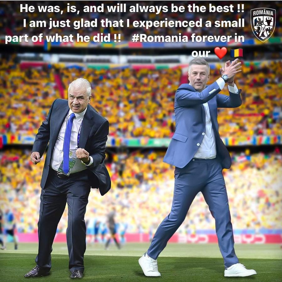 Mesajul selecționerului pentru Anghel Iordănescu, foto: Instagram Edi Iordănescu, reverență pentru tatăl său, după eliminarea României de la Euro 2024: „A fost, este și va fi!”