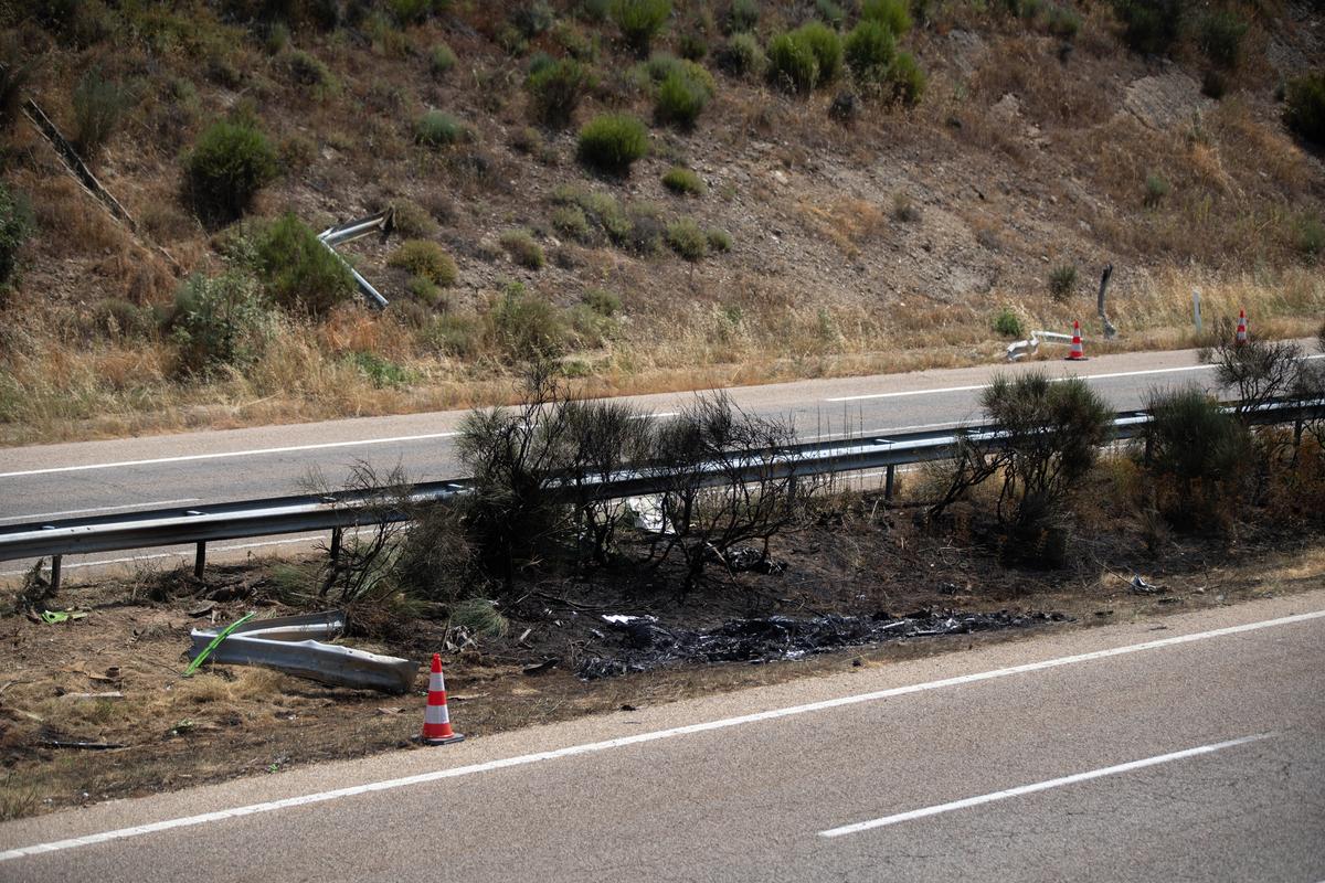 Imagini de la locul accidentului în care a murit Diogo Jota