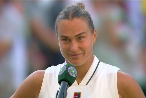 Aryna Sabalenka s-a calificat în faza optimilor la Wimbledon // foto: X @The Tennis Letter