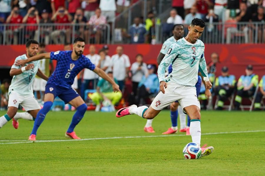 Cristiano a marcat al 11-lea gol în 26 de prezențe la Mondiale, cu care a ajuns la 146 în 232 de selecții în naționala Portugaliei / Foto: Imago Premoniția lui Cristiano Ronaldo înaintea calificării: „Simțeam că se va întâmpla. M-am bazat pe instinct!”