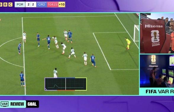 Nemaivăzut! Gol anulat pentru ofsaid în 90+13 în Portugalia - Croația: de ce nu a fost acordat, chiar dacă imaginile nu sunt clare