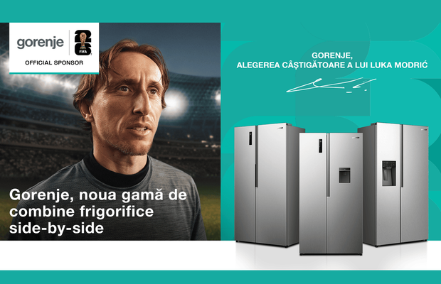 Gorenje, Partener Oficial FIFA World Cup 2026, lansează frigiderele Side-by-Side, ideale pentru serile de meci