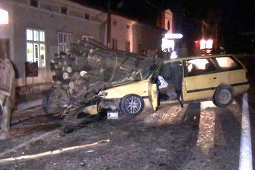 Imagine de la accidentul în care a fost implicat Buziuc